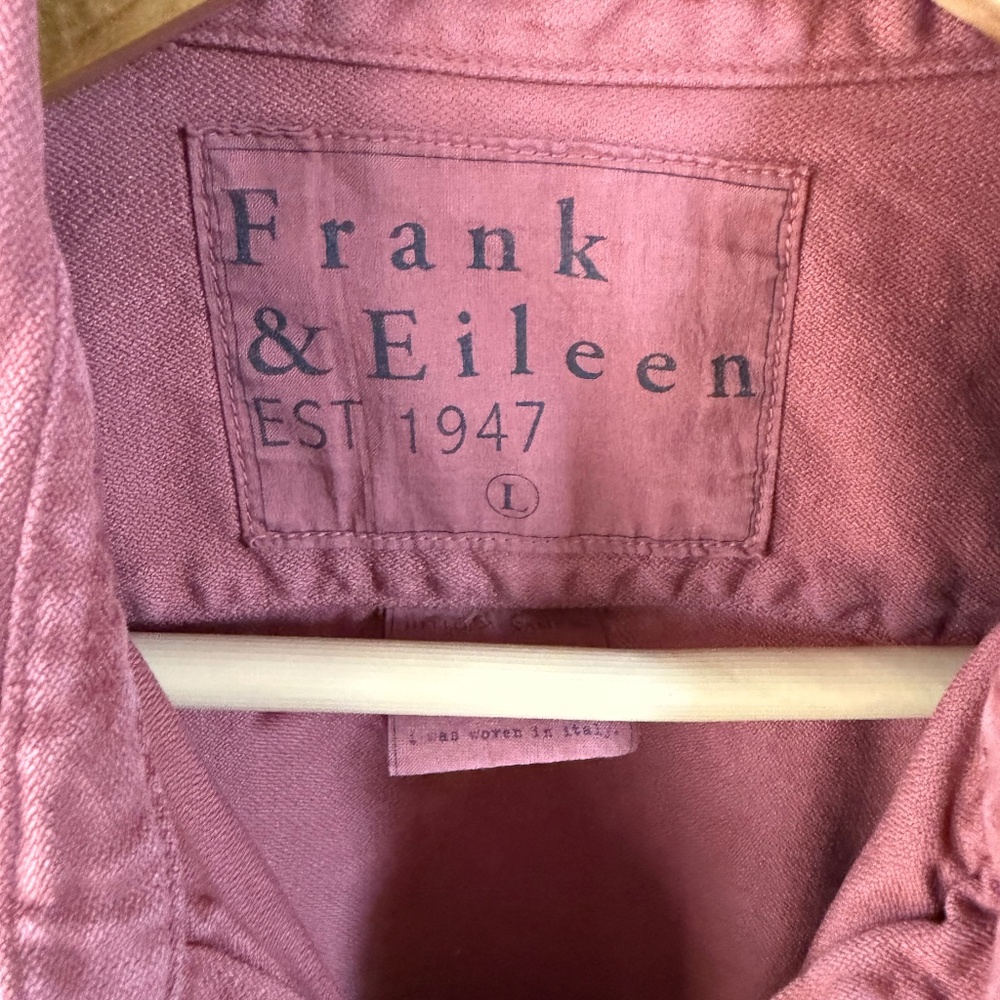 Frank & Eileen Rust button up, L 100% cotton